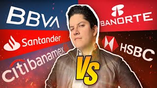 BBVA vs Santander vs Banorte vs Citibanamex vs HSBC ¿Cuál es mejor banco de México [upl. by Duquette]