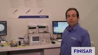 Finisar QSFP28 Family Transceiver Demonstration at OFC 2015 [upl. by Eirrahs890]