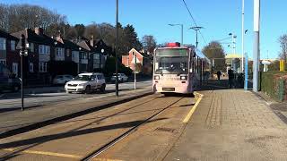 Stagecoach Supertram 111 departs Middlewood on the 1207 service to Meadowhall [upl. by Drofkcor]