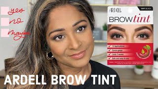 TRYING ARDELL BROW TINT FOR MY THIN EYEBROWS  WILL I BE ABLE TO DITCH MY BROW MAKEUP [upl. by Akinajnat16]