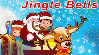 Jingle Bells Song For Children With Lyrics  Jingle Bells  Christmas Songs [upl. by Anivek]