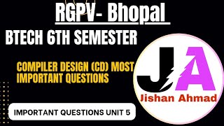 Compiler Design RGPV important questions  Unit 5  Compiler Design  Important Questions [upl. by Mueller]