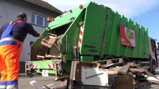 Sperrmüll Faun Powerpress Teil2  Bulky Waste Garbage Truck Part2 [upl. by Euqnimod]