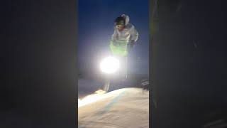 Overshoting the jump Night Skiing 🤯 parkskiing ski [upl. by Arst]