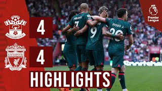 HIGHLIGHTS Liverpool 44 Southampton  Jota Gakpo amp Firmino score in frantic final day draw [upl. by Mazlack]