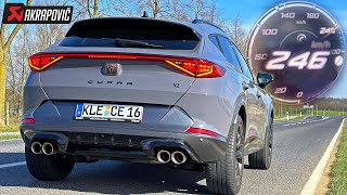 CUPRA FORMENTOR VZ 310 AKRAPOVIC  ACCELERATION TOP SPEED amp SOUND [upl. by Arymat]