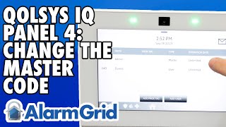 Qolsys IQ Panel 4 Change the Master Code [upl. by Lukash]