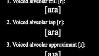 Alveolar Trill Tap and Approximant（英語発音聴取用） [upl. by Kauppi]