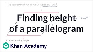 Finding height of a parallelogram [upl. by Gnok]