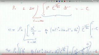 Find the Efield with Gausss law in a hydrogen atom using the quantum mechanics model [upl. by Valli]