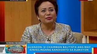 BP Guanzon Si Chairman Bautista ang may kinikilingang kandidato sa eleksyon [upl. by Yrrot]