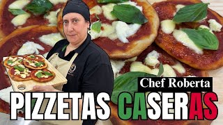 PIZZETAS CASERAS Como en Panaderia Receta Original Italiana🍕🇮🇹 con Chef Roberta  Aroma Roma [upl. by Jdavie]