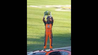 Ross Chastain celebrates at Kansas with his trademark watermelon smash 🍉 [upl. by Orren]