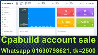 CPABuild account sale  CPA Marketing Tutorial For Beginners  CPA Marketing Bangla 2023 [upl. by Ledda]