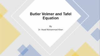 The Science Behind Electrode Kinetics Exploring the ButlerVolmer and Tafel Equations part 1 [upl. by Ensign]