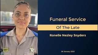 Funeral Services of The Late Ronelle Nezley Snyders [upl. by Subak]