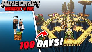 We Survived 100 Days On ONE BLOCK EXTREME in Minecraft Hardcore [upl. by Merwin73]