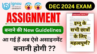 IGNOU Released Assignment Making Guidelines  How to Make Assignment  IGNOU Assignment Kaise Banaye [upl. by Fassold]