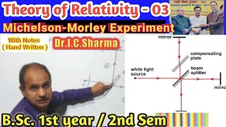 MichelsonMorley Experiment  Einsteins Special Theory of Relativity [upl. by Helfand]