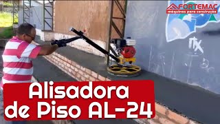 Alisadora de Piso AL24 FORTEMAC Desempenando Concreto em Arquibancada [upl. by Hairabez]