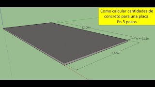 como calcular cantidades de concreto cemento arena y grava [upl. by Netnilc]