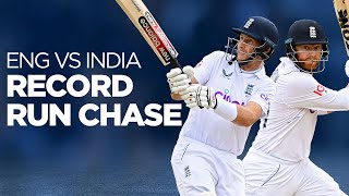 Bairstow amp Root 🆚 India  📺 Run Chase to Win IN FULL  ⏮️ England v India 2022 [upl. by Epilihp]