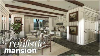 Bloxburg  Realistic TwoStory SpringSummer Family Mansion interior  Roblox  House Build [upl. by Uis]