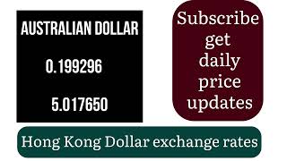 HONG KONG DOLLAR HKD EXCHANGE RATES TODAY 05 august 2024 [upl. by Emmye906]