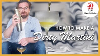 Delicious Dirty Martini Recipe with Little Red Door  PassTheShaker Challenge [upl. by Rabassa951]