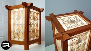 LAMPARA JAPONESA con MADERA RECICLADA  JAPANESE WOOD LAMP [upl. by Arno]