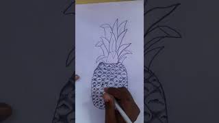 pineapple pencil drawing 😍 [upl. by Georgeanne454]