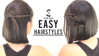 EASY HAIRSTYLES FOR SHORT HAIR [upl. by Aitsirt]