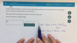 ALEKS  Solving for a Reactant Using a Chemical Equation 1 of 2 [upl. by Hodge]