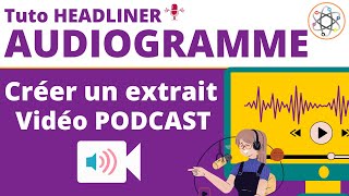 Transformer un PODCAST en Vidéo  Audiogramme Headliner [upl. by Ubana]