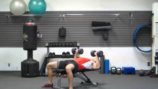 How To Dumbbell Chest Press by Coach Kozak of HASfit  DB Chest Exercise Index  At Home or In Gym [upl. by Nehgaem]