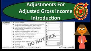 Adjustments For Adjusted Gross Income Introduction AGI  Above the Line Deduction 2018 2019 [upl. by Odine]