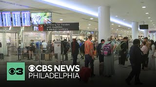 Delays cancellations persist at Philadelphia International Airport after disruptive weekend weather [upl. by Ruberta]