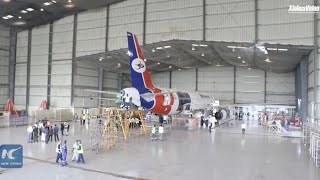 Yemeni airplane maintenance center reopens in Houthiheld Sanaa [upl. by Uriiah]