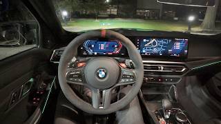 2024 BMW M3 CS  POV First Impressions Night Drive [upl. by Gneh669]