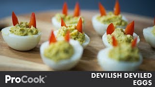 How to Make Devilish Deviled Eggs  Halloween Recipe [upl. by Eniamor]