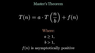 Masters Theorem EXPLAINED [upl. by Llerraj]