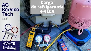 Carga de refrigerante R410A en un aire acondicionado Presiones temperaturas consejos [upl. by Rudman]