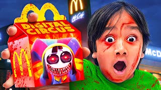 YOUTUBERS WHO ORDERED THE AMAZING DIGITAL CIRCUSEXE HAPPY MEAL FROM MCDONALDS AT 3AM RYANS WORLD [upl. by Essinger580]