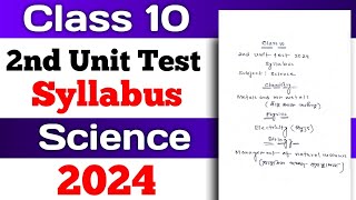 Class 10 2nd Unit Test Science Syllabus  HSLCSEBA  Science 2nd Unit Test Syllabus Notes PDF [upl. by Ecaidnac36]