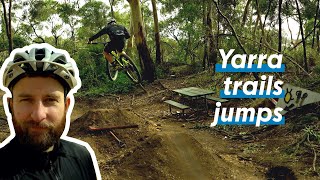 Sessions Yarra Trails Melbourne Jumps on my enduro mtb at the pump track [upl. by Airehs929]