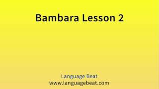 Learn Bambara  Lesson 2  Bambara Phrases for Beginners [upl. by Annonyw283]