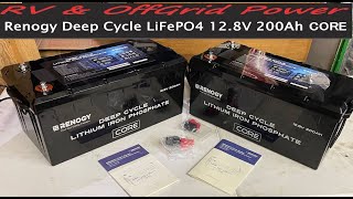 Renogy 12V 200Ah Core LiFePO4 Battery Review  A Lithium Battery for RV Travel Trailers [upl. by Tecil576]