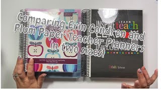 Teacher Planner Comparison Erin Condren vs Plum Paper in 2 size [upl. by Fonsie150]