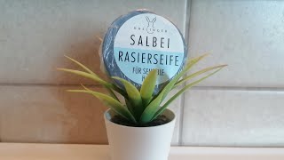 C Haslinger shave soap SAGE review [upl. by Atinahs]