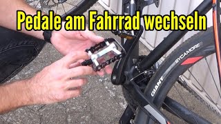 Fahrrad Pedale wechseln Fahrrad Pedale lösen Richtung Fahrrad Pedale montieren Gewinde [upl. by Sualakcin]